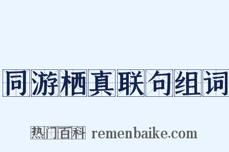 同游栖真联句组词是什么意思的图片
